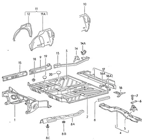 Floor assembly — VW GTI factory diagram