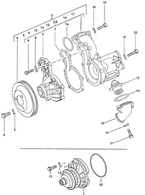 Coolant pump — VW GTI factory diagram