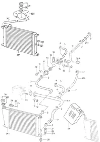 Coolant cooling system — VW GTI factory diagram