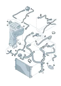 Coolant cooling system — VW GTI factory diagram