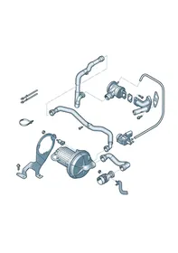 Secondary air pump — VW GTI factory diagram