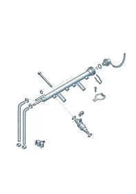 Fuel rail — VW GTI factory diagram