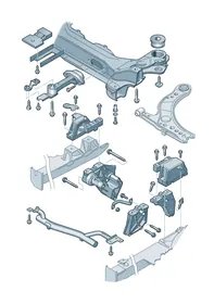 Mounting parts — VW GTI factory diagram
