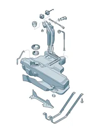 Fuel tank — VW GTI factory diagram