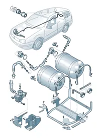 Gas tank — VW GTI factory diagram