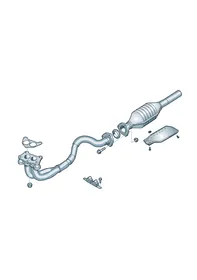 Exhaust pipe — VW GTI factory diagram