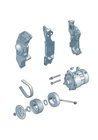 A/C compressor — VW GTI factory diagram