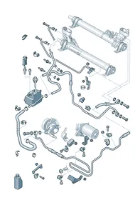 Oil container and connection parts, hoses — VW GTI factory diagram