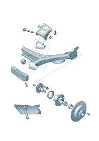 Rear axle beam — VW GTI factory diagram