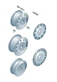 Steel rim — VW GTI factory diagram