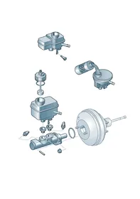 Brake master cylinder — VW GTI factory diagram
