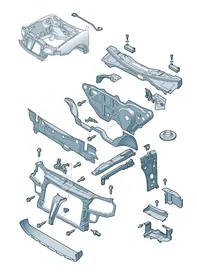 Bodywork front part — VW GTI factory diagram