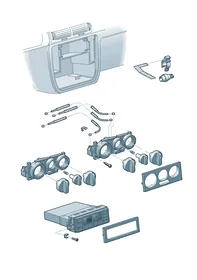Fresh air and heater controls — VW GTI factory diagram