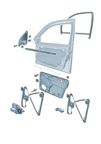 Window regulator — VW GTI factory diagram