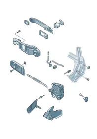 Door lock — VW GTI factory diagram