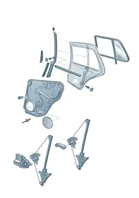 Window regulator — VW GTI factory diagram