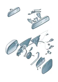 Exterior mirror — VW GTI factory diagram