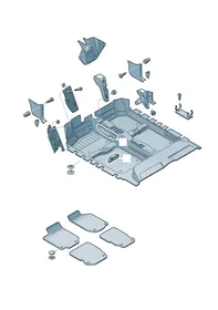 Floor covering — VW GTI factory diagram