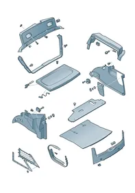 Luggage compartment cover — VW GTI factory diagram