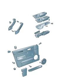 Door trim panels — VW GTI factory diagram