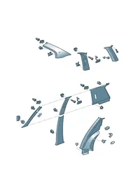 Pillar trim — VW GTI factory diagram