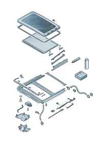 Glass sliding roof — VW GTI factory diagram