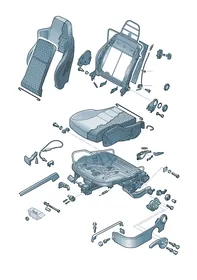Front sports seats — VW GTI factory diagram