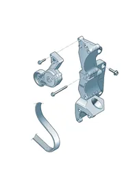 Connecting and mounting parts — VW GTI factory diagram