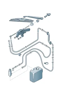 Wiper and washer system — VW GTI factory diagram