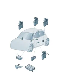 Window regulator motor — VW GTI factory diagram