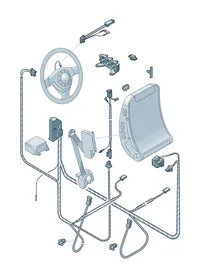 Airbag wiring harness — VW GTI factory diagram