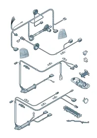 Rear wiring set — VW GTI factory diagram
