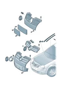 Water deflector — VW GTI factory diagram