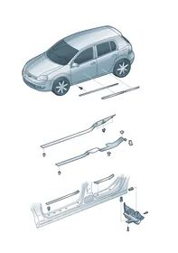Protective strip — VW GTI factory diagram