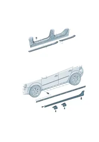 Sill trim strip — VW GTI factory diagram