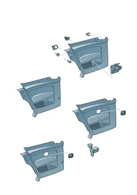 Side trim panels — VW GTI factory diagram