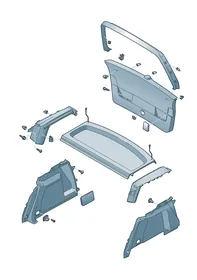 Rear lid trim panel — VW GTI factory diagram