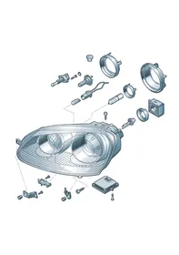 Head light — VW GTI factory diagram