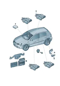 Central control unit — VW GTI factory diagram