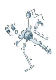 Exhaust manifold — VW GTI factory diagram
