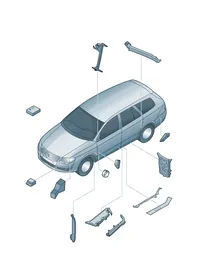 Noise insulation plate — VW GTI factory diagram