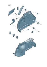 Luggage compartment trim — VW GTI factory diagram