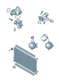 Coolant regulator — VW GTI factory diagram