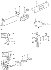 Exterior mirror — VW GTI factory diagram
