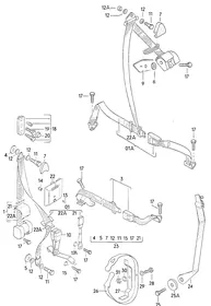 Seat belts — VW GTI factory diagram