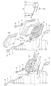 Backrest — VW GTI factory diagram