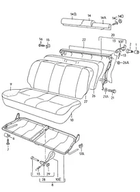 Seat and backrest — VW GTI factory diagram
