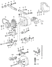 Connecting and mounting parts — VW GTI factory diagram