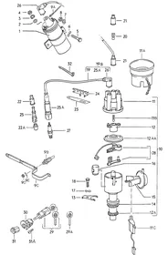 Distributor versions — VW GTI factory diagram