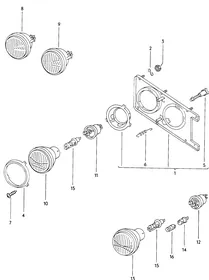 Twin headlamps — VW GTI factory diagram